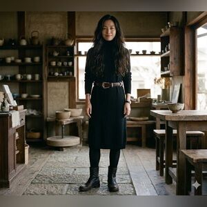 Brighton Brown Croc Embossed Belt with Silver Buckle